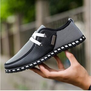 Men's fashion sneakers Men's Casual Shoes Loafers Slip-On Black